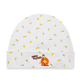 Pumpkin The Riot Duck - Baby Premium Organic Mütze - Weiß/Zitronengelb - Vorne