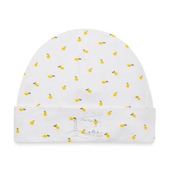 Frohes Weihnachten, Leuchtturm, Meer und strand - Baby Premium Organic Mütze - Weiß/Zitronengelb - Vorne