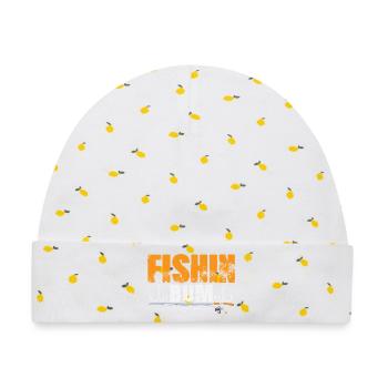 Angler Fischer Angeln Sportfischer - Baby Premium Organic Mütze - Weiß/Zitronengelb - Vorne