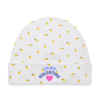 I'm my Valentine. Selflove.  - Baby Premium Organic Mütze - Weiß/Zitronengelb - Vorne