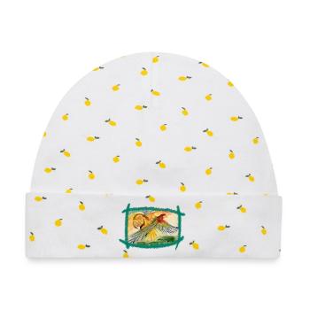 Aras über dem Regenwald - Baby Premium Organic Mütze - Weiß/Zitronengelb - Vorne