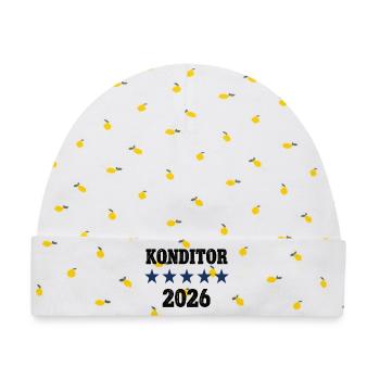 Konditor Beruf Konditorei Job Arbeit Bäcker Lehre - Baby Premium Organic Mütze - Weiß/Zitronengelb - Vorne