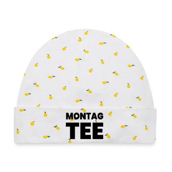 Tee - Baby Premium Organic Mütze - Weiß/Zitronengelb - Vorne