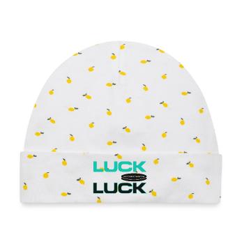 Luck & Opportunity Motiv - Baby Premium Organic Mütze - Weiß/Zitronengelb - Vorne