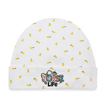 Krankenschwester Life Geschenk Geschenkidee - Baby Premium Organic Mütze - Weiß/Zitronengelb - Vorne
