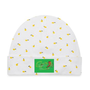 Grünes Gras - Baby Premium Organic Mütze - Weiß/Zitronengelb - Vorne