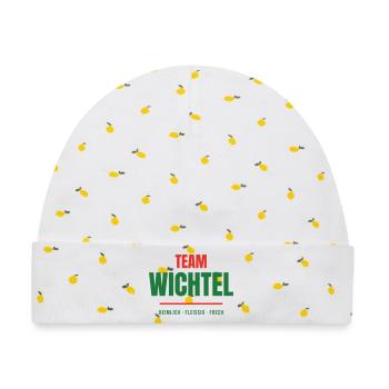 Team Wichtel Weihnachten Wichteln Familie Gruppe - Baby Premium Organic Mütze - Weiß/Zitronengelb - Vorne