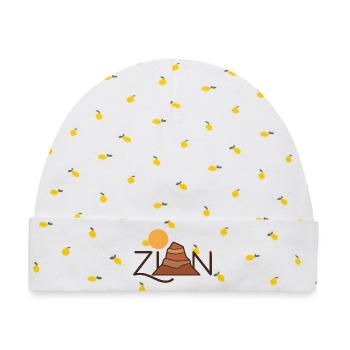 Zion, Utah - Baby Premium Organic Mütze - Weiß/Zitronengelb - Vorne