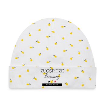 Zugspitze Deutschland Souvenir – Reise - Baby Premium Organic Mütze - Weiß/Zitronengelb - Vorne
