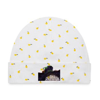 Neon Bumblebee - Baby Premium Organic Mütze - Weiß/Zitronengelb - Vorne