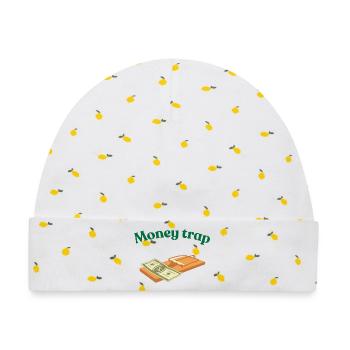 Geld - Baby Premium Organic Mütze - Weiß/Zitronengelb - Vorne