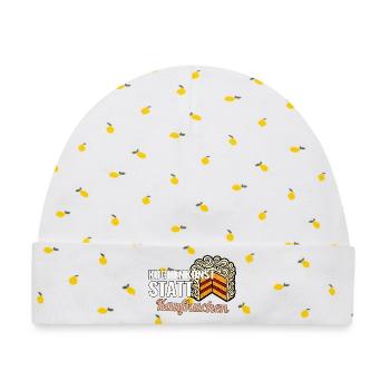 Hobbybäcker Geschenk für den ersten Festkuchen - Baby Premium Organic Mütze - Weiß/Zitronengelb - Vorne