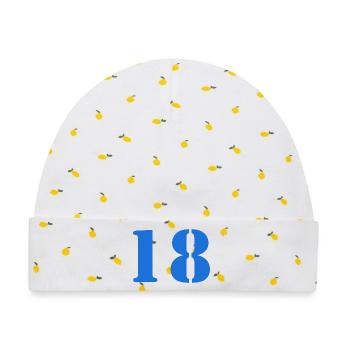 18. 18 JAHRE ALT. 18-JÄHRIGES JUBILÄUM. 18. GEBURTSTAG. - Baby Premium Organic Mütze - Weiß/Zitronengelb - Vorne