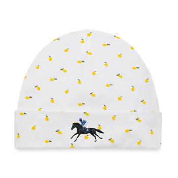 Black Racehorse - Baby Premium Organic Mütze - Weiß/Zitronengelb - Vorne