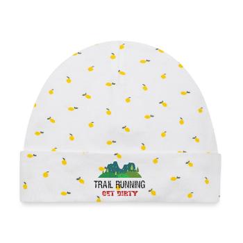 Trail Running – Get Dirty! - Baby Premium Organic Mütze - Weiß/Zitronengelb - Vorne