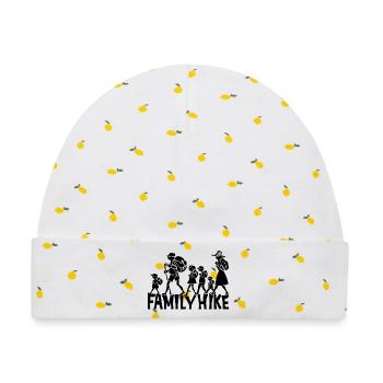 Family Hike Design für Familienteams und mehr... - Baby Premium Organic Mütze - Weiß/Zitronengelb - Vorne