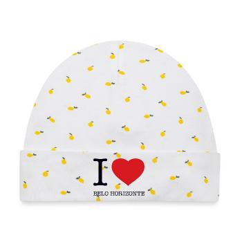 I LOVE BELO HORIZONTE - Baby Premium Organic Mütze - Weiß/Zitronengelb - Vorne