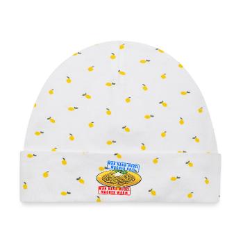 Nudeln - Baby Premium Organic Mütze - Weiß/Zitronengelb - Vorne