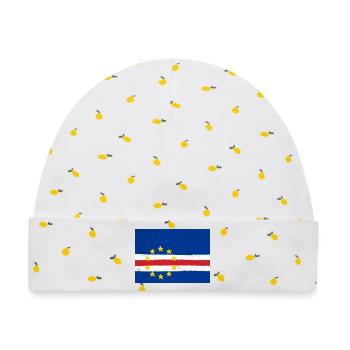 Flagge von Kap Verde - Baby Premium Organic Mütze - Weiß/Zitronengelb - Vorne