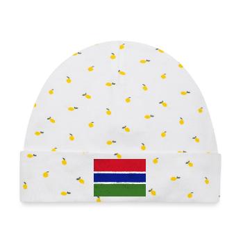 Die Flagge Gambias – ein Symbol der Einheit - Baby Premium Organic Mütze - Weiß/Zitronengelb - Vorne
