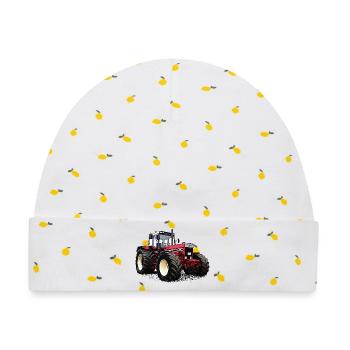 Rural Legend Red - Baby Premium Organic Mütze - Weiß/Zitronengelb - Vorne