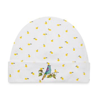 Bunter Vogel - Baby Premium Organic Mütze - Weiß/Zitronengelb - Vorne