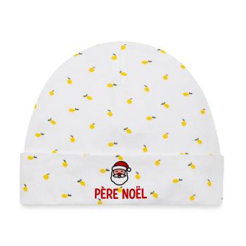 Weihnachtsmann-Humor - Baby Premium Organic Mütze - Weiß/Zitronengelb - Vorne