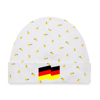 Flagge - Baby Premium Organic Mütze - Weiß/Zitronengelb - Vorne