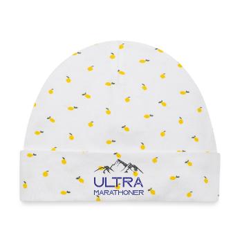 Ultra-Marathonläufer - Baby Premium Organic Mütze - Weiß/Zitronengelb - Vorne