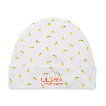 Ultra-Marathonläufer - Baby Premium Organic Mütze - Weiß/Zitronengelb - Vorne