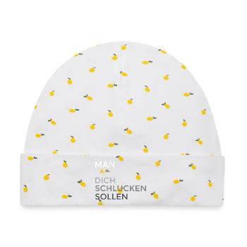 man hätte dich schlucken sollen - Baby Premium Organic Mütze - Weiß/Zitronengelb - Vorne