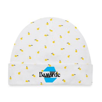 Chatty-Logo - Baby Premium Organic Mütze - Weiß/Zitronengelb - Vorne