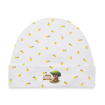 Siggi und der Zauberwald - Kuscheln - Baby Premium Organic Mütze - Weiß/Zitronengelb - Vorne