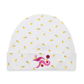 yoga-design_52 - Baby Premium Organic Mütze - Weiß/Zitronengelb - Vorne