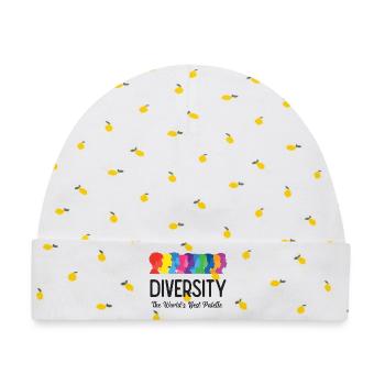LGBT-Pride-Monat – Vielfalt. Die beste Palette - Baby Premium Organic Mütze - Weiß/Zitronengelb - Vorne