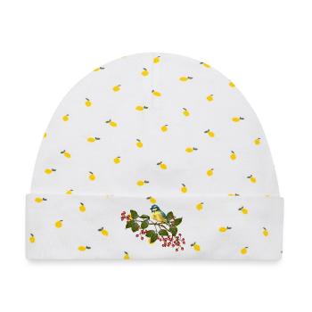 Bunter Vogel - Baby Premium Organic Mütze - Weiß/Zitronengelb - Vorne