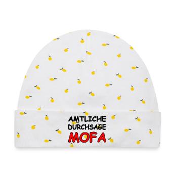 Mofa - Baby Premium Organic Mütze - Weiß/Zitronengelb - Vorne