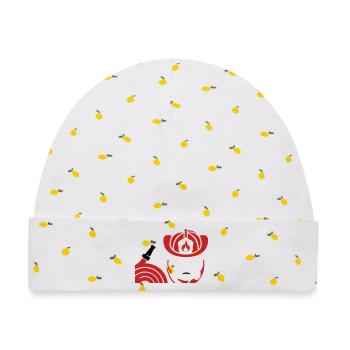 Feuerwehrhelm Schlauch Icon - Baby Premium Organic Mütze - Weiß/Zitronengelb - Vorne