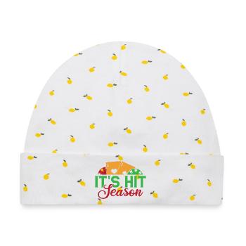 Gambling Fan It´s Hit Season Casino - Baby Premium Organic Mütze - Weiß/Zitronengelb - Vorne