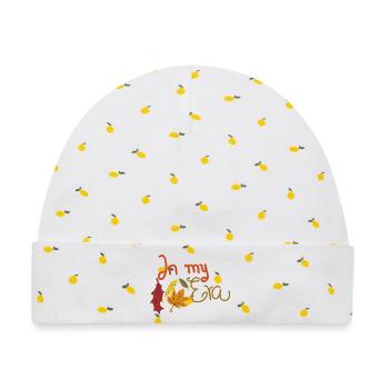 In my fall era - kreatives Herbst Design - Baby Premium Organic Mütze - Weiß/Zitronengelb - Vorne