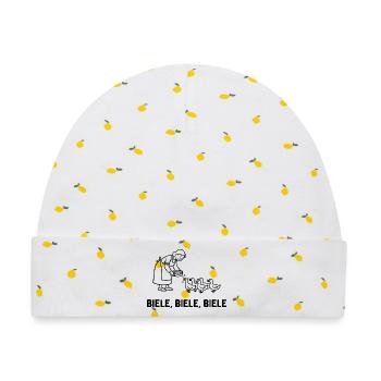  Biele Biele Biele Entenfütterung Bauernhof - Baby Premium Organic Mütze - Weiß/Zitronengelb - Vorne
