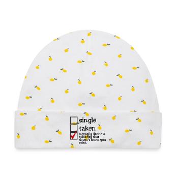 Mentally dating a celebrity - Baby Premium Organic Mütze - Weiß/Zitronengelb - Vorne