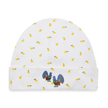 Faszinierende Auerhahn-Duo-Illustration - Baby Premium Organic Mütze - Weiß/Zitronengelb - Vorne