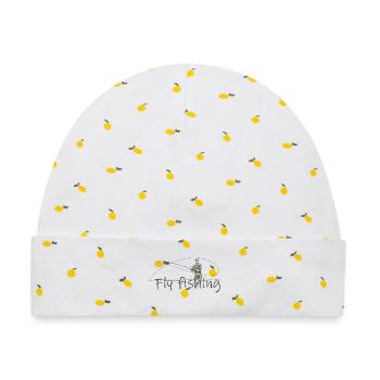 Fly fishing - Baby Premium Organic Mütze - Weiß/Zitronengelb - Vorne