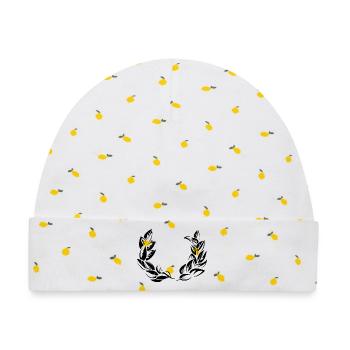 bay laurel lorbeer kranz symbol Symbole - Baby Premium Organic Mütze - Weiß/Zitronengelb - Vorne