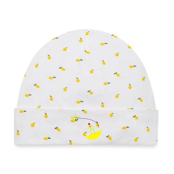 Herausragendes Schießen - Baby Premium Organic Mütze - Weiß/Zitronengelb - Vorne
