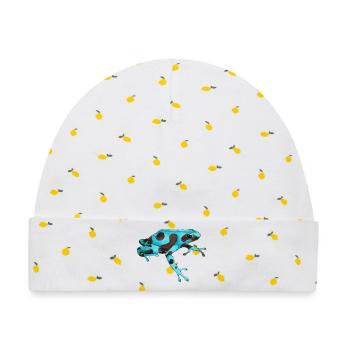 Poison frog - Baby Premium Organic Mütze - Weiß/Zitronengelb - Vorne