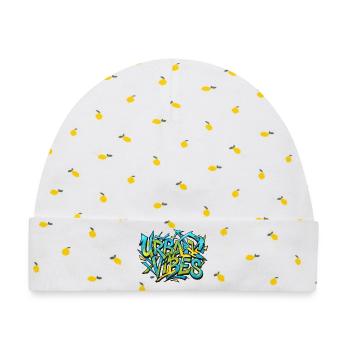 Urban Vibes - Baby Premium Organic Mütze - Weiß/Zitronengelb - Vorne