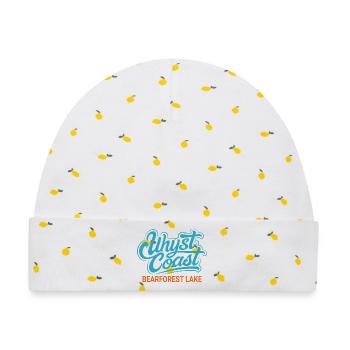 Uhyst Coast Spree Bärwalder See Bearforest Lake bl - Baby Premium Organic Mütze - Weiß/Zitronengelb - Vorne