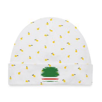 Tschetschenien Flagge used - Baby Premium Organic Mütze - Weiß/Zitronengelb - Vorne